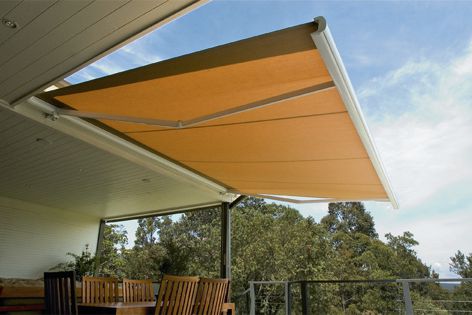 A long-term focus on sustainable products underlies Sunbrella’s fixed-frame awnings.