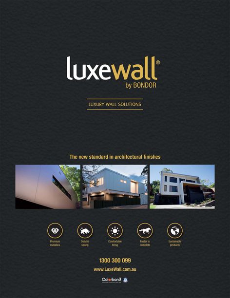 Luxewall walling system by Bondor