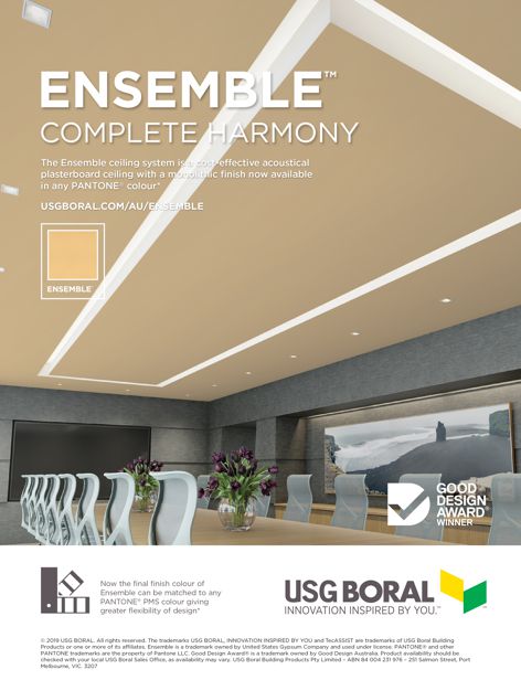 Ensemble ceiling system by USG Boral