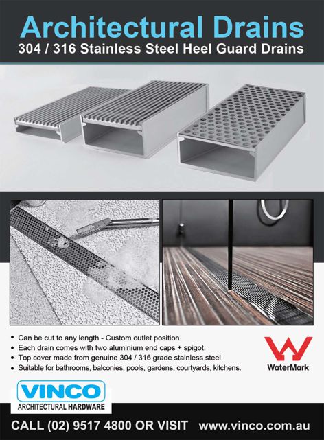 Architectural drains from Vinco
