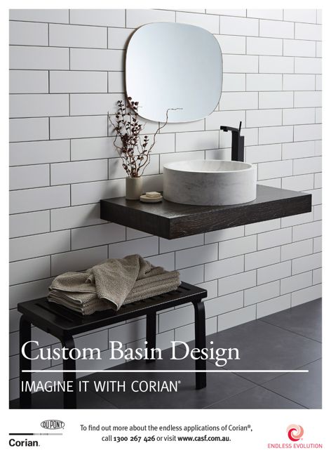 Custom basin designs by DuPont Corian