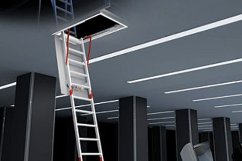 Vista roof access ladders offer complete internal access solutions.