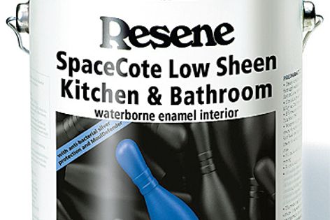 Resene SpaceCote Low Sheen Kitchen & Bathroom paint has antibacterial properties.