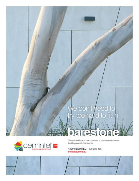 Barestone panels by Cemintel