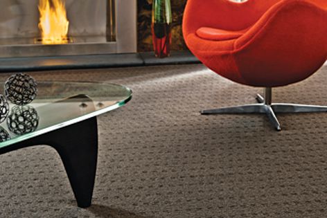  VOC-free Zenith carpet has a heavy-duty 34 oz pile and is available in eight contemporary colours.