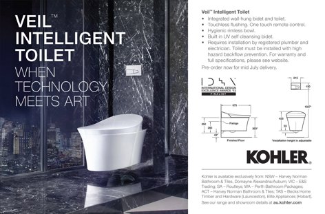 Veil Intelligent Toilet from Kohler
