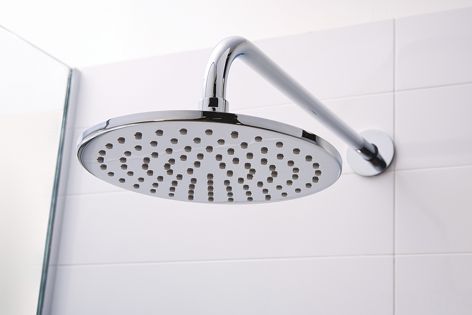 The Serenity overhead shower is ideal for both contemporary and traditional bathroom designs. 