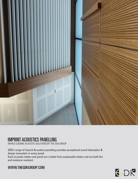 Imprint Acoustics panelling from GDK Group