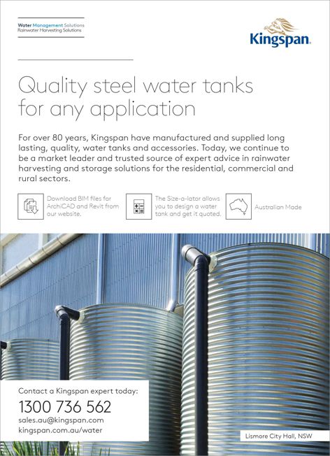 Steel water tanks from Kingspan Water
