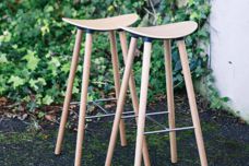 Coma Wood stool by Enea