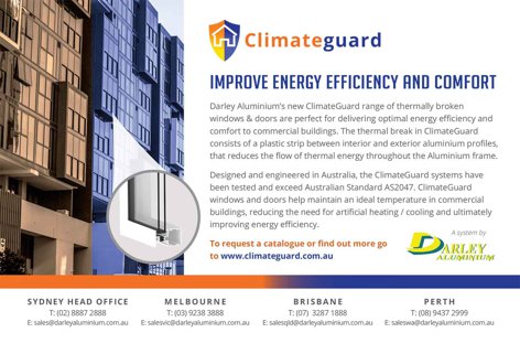 Climate Guard range by Darley Aluminium