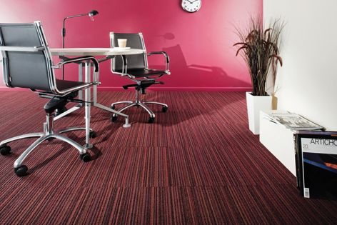 Impulse carpet tiles are backed with EComfort, an advanced backing made from recycled content.