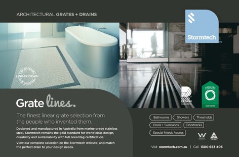 Architectural grates and drains by Stormtech