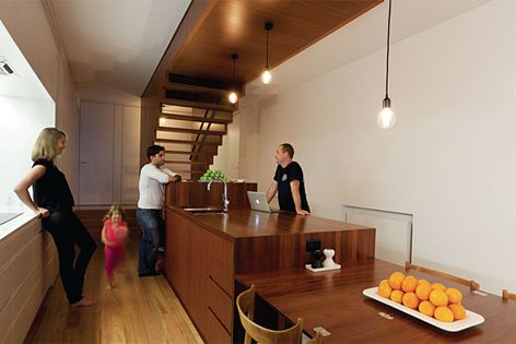 Jarrah Block House by Silvester Fuller, winner of the 2012 Residential Interior category.